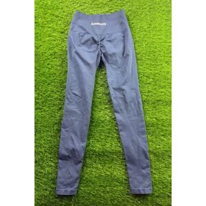 Alphalete Women’s Scrunch Seam Leggings Small Blue High Waist Gym Yoga Pants